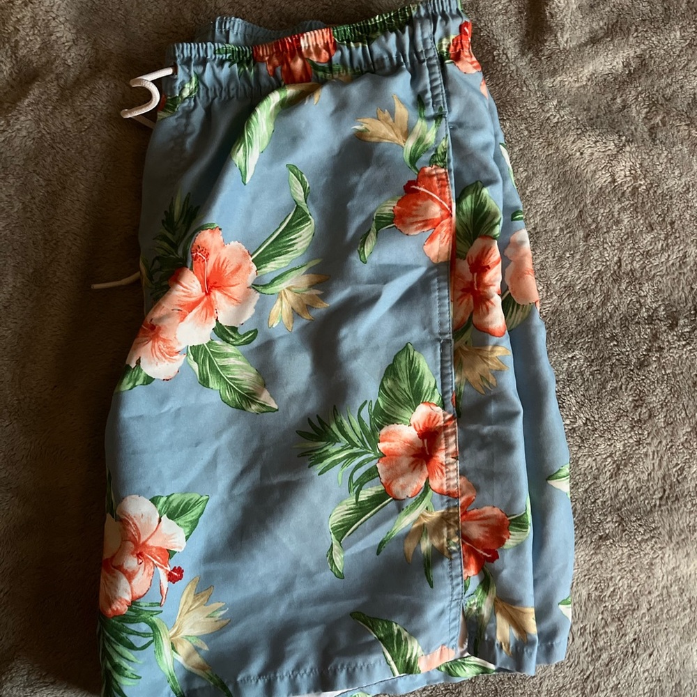 Old Navy Blue Floral Swim Trunks